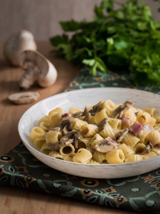 pasta risottata funghi e pancetta pasta & co. food photography